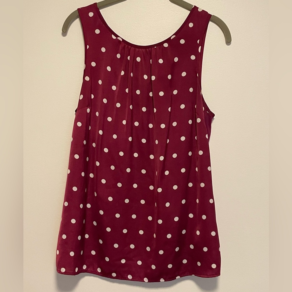 Mexx Burgundy Polka Dot Tank Top